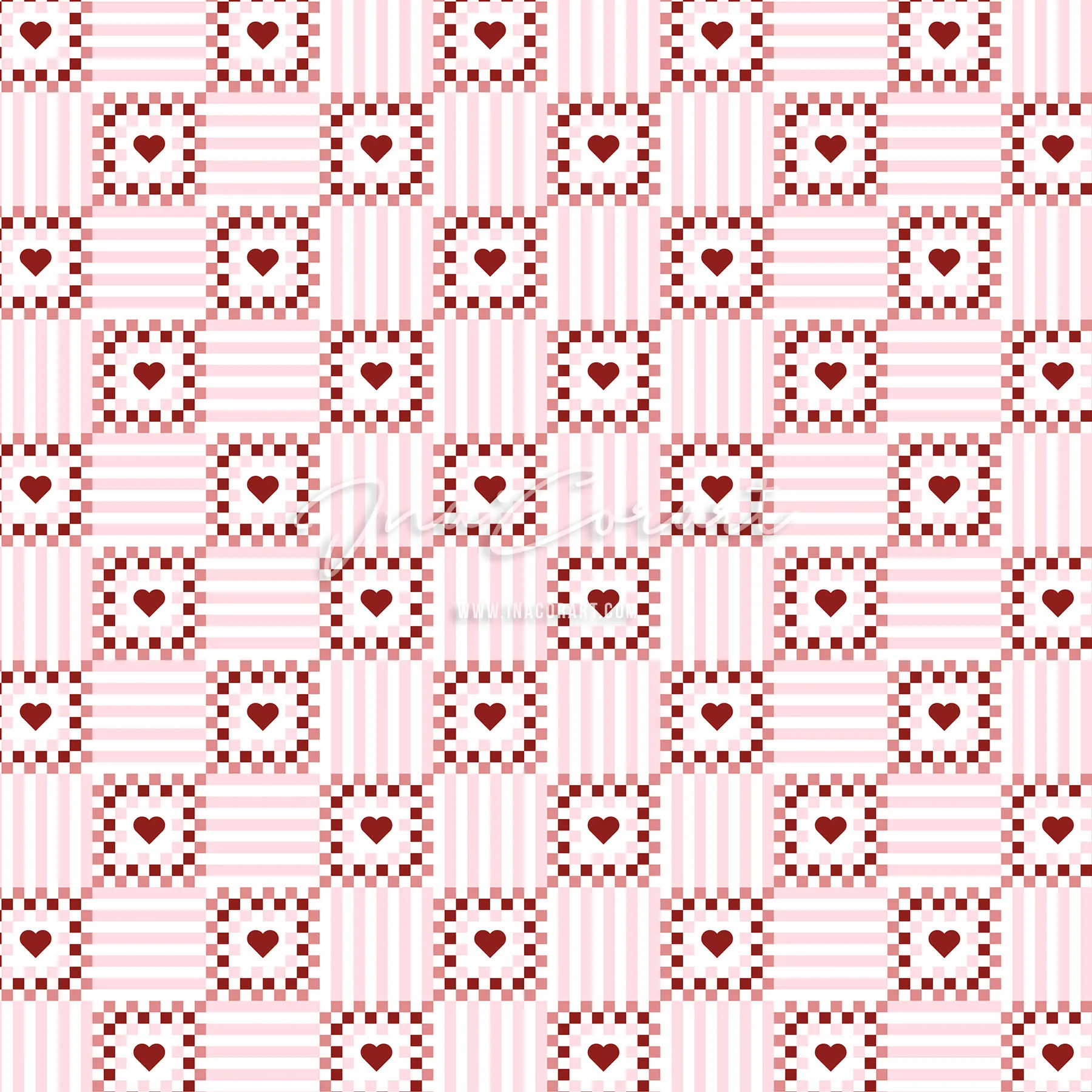 Charming Hearts Seamless Pattern preview 1