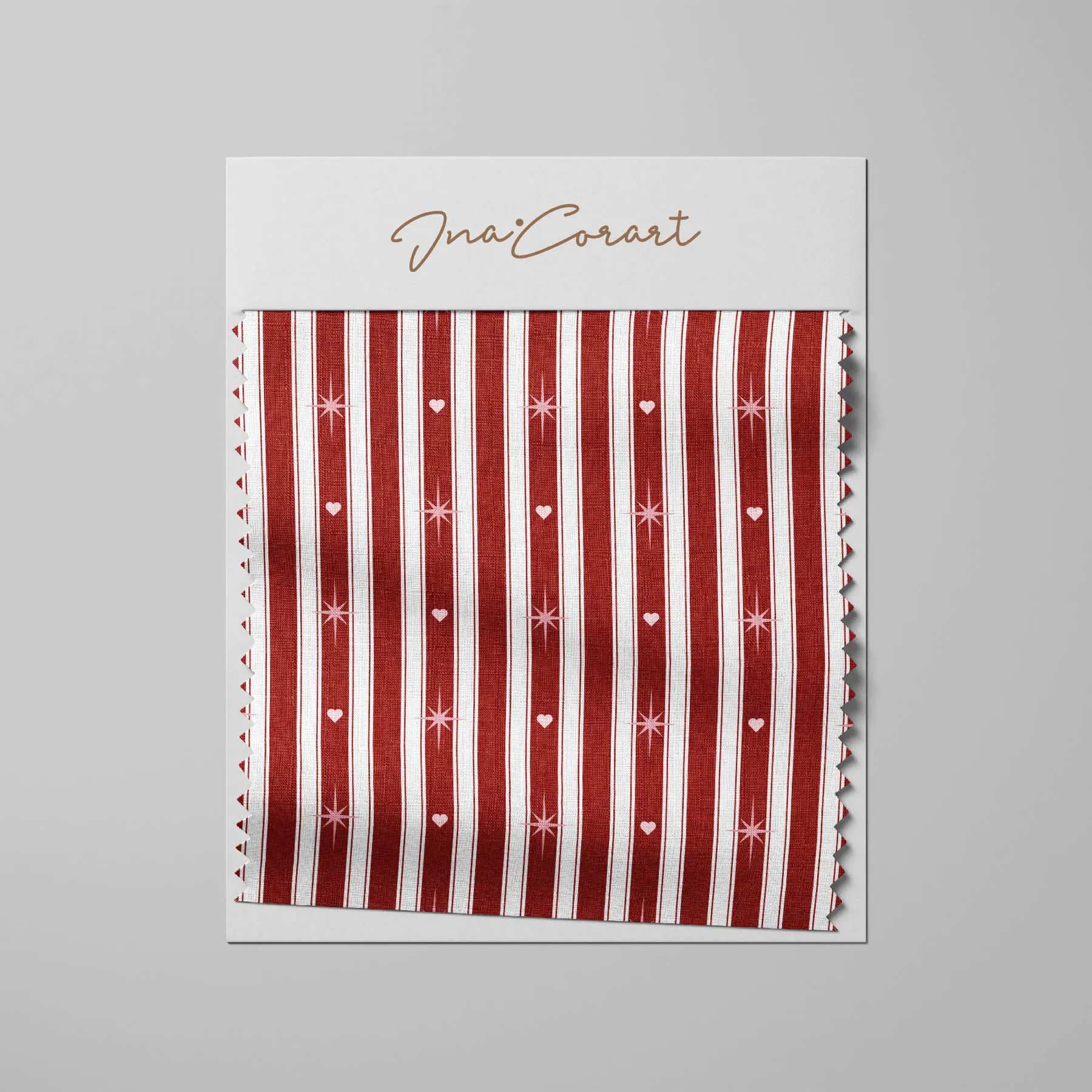 Festive Hearts and Stars Seamless Pattern preview 3