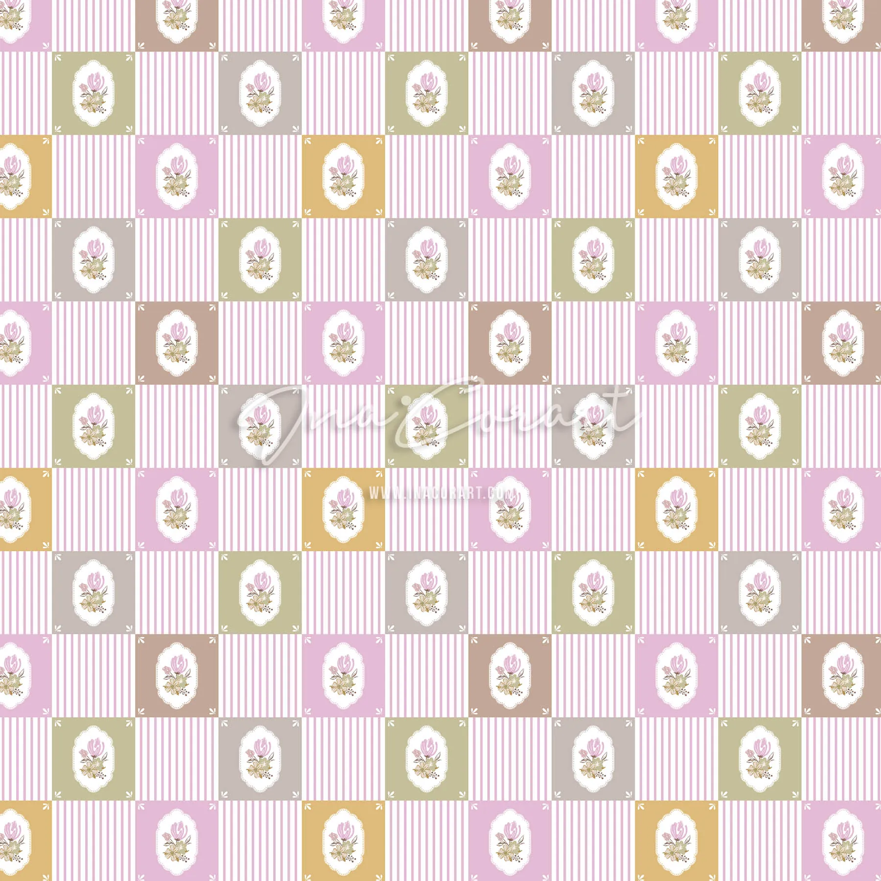 Floral Vintage Seamless Pattern preview 1