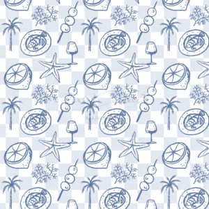 Coastal Vibes Seamless Pattern preview 1
