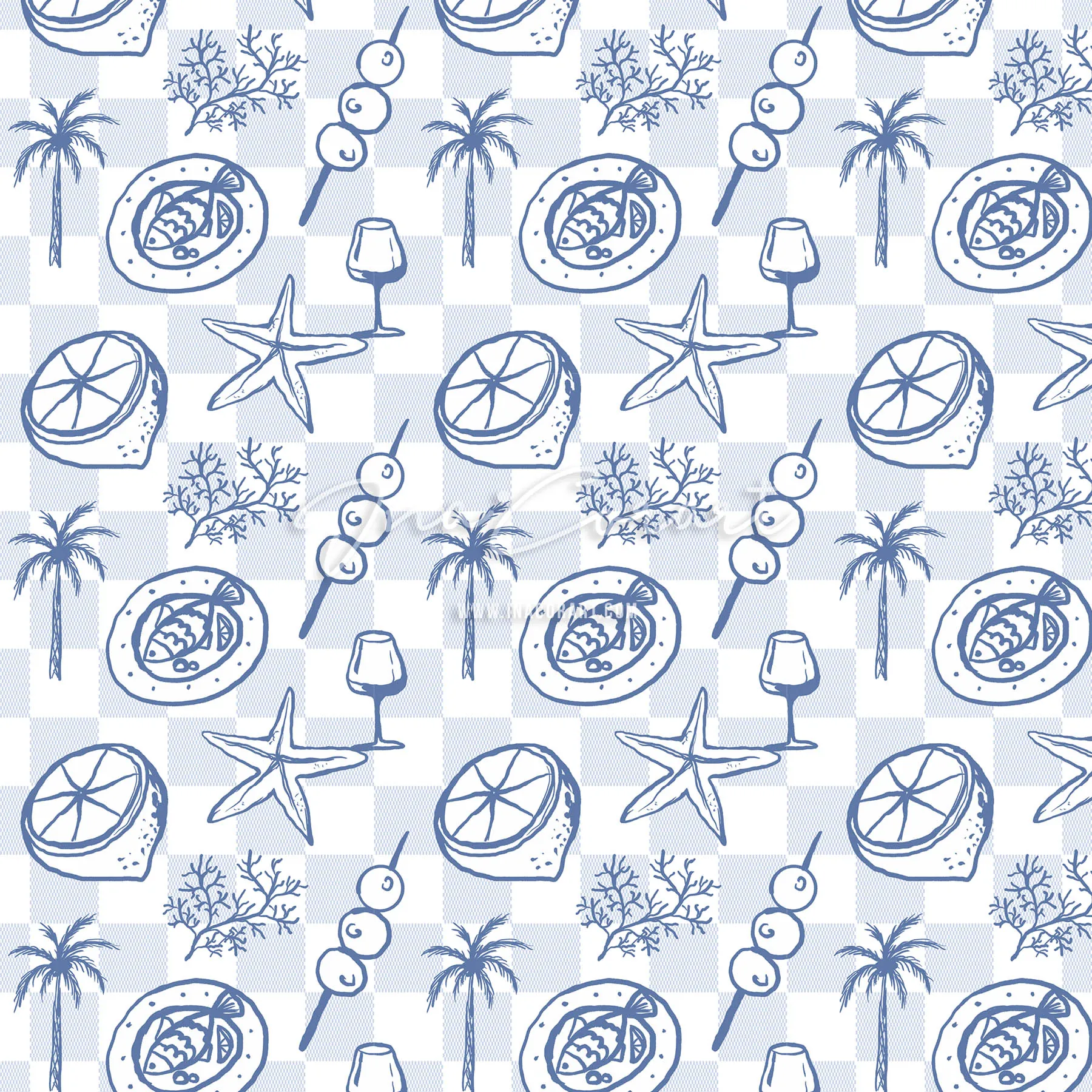 Coastal Vibes Seamless Pattern preview 1