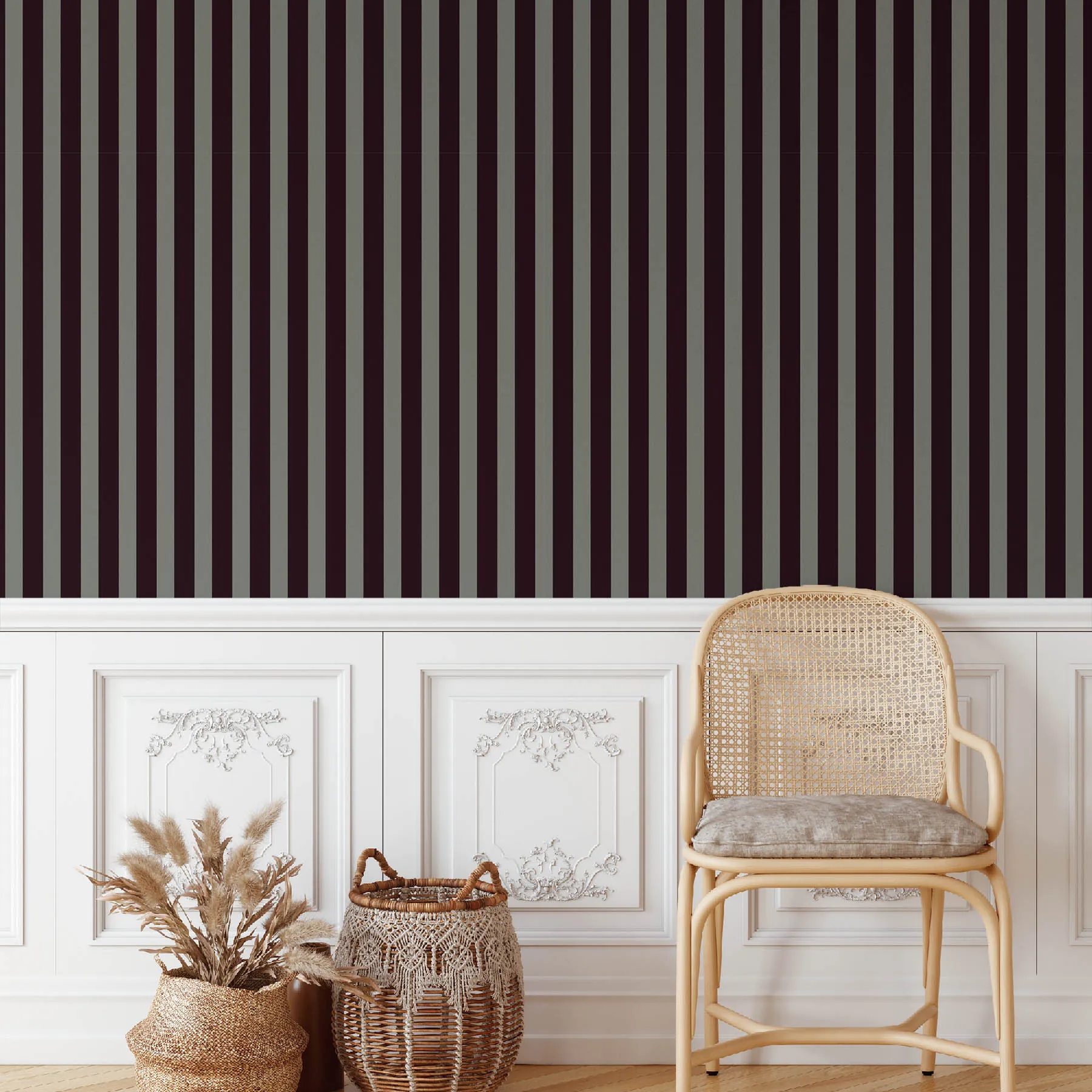 Elegant Dark Striped Seamless Pattern preview 4