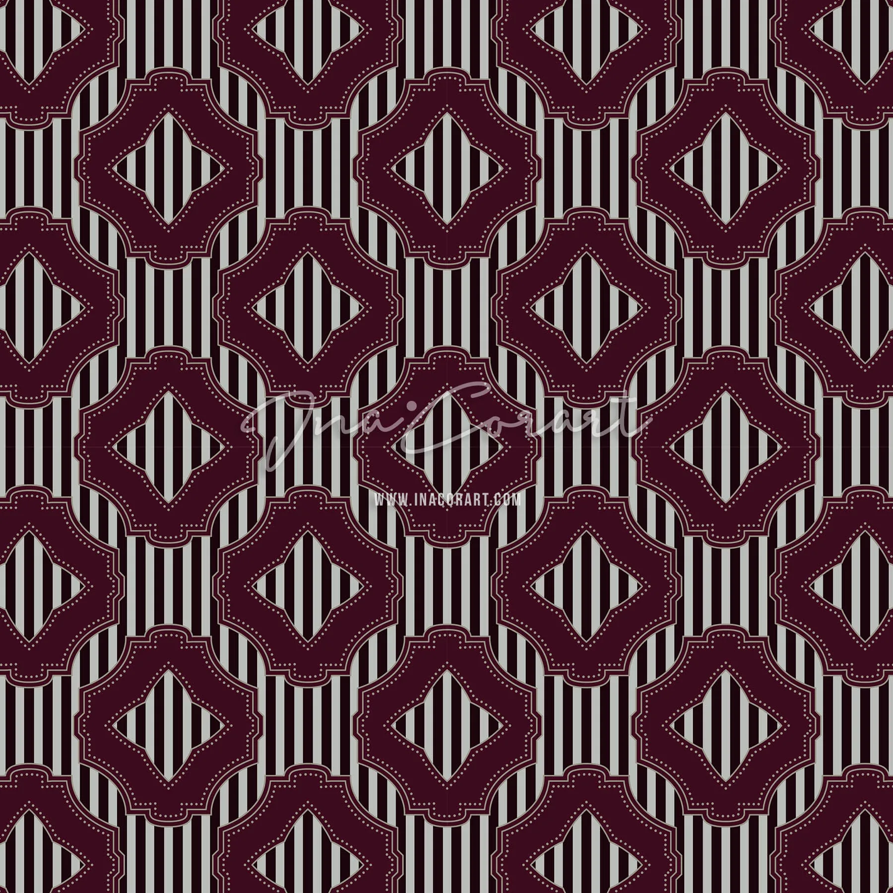 Elegant Burgundy and Gray Seamless Pattern preview 1