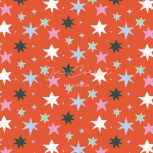 Colorful Star Seamless Pattern preview 1