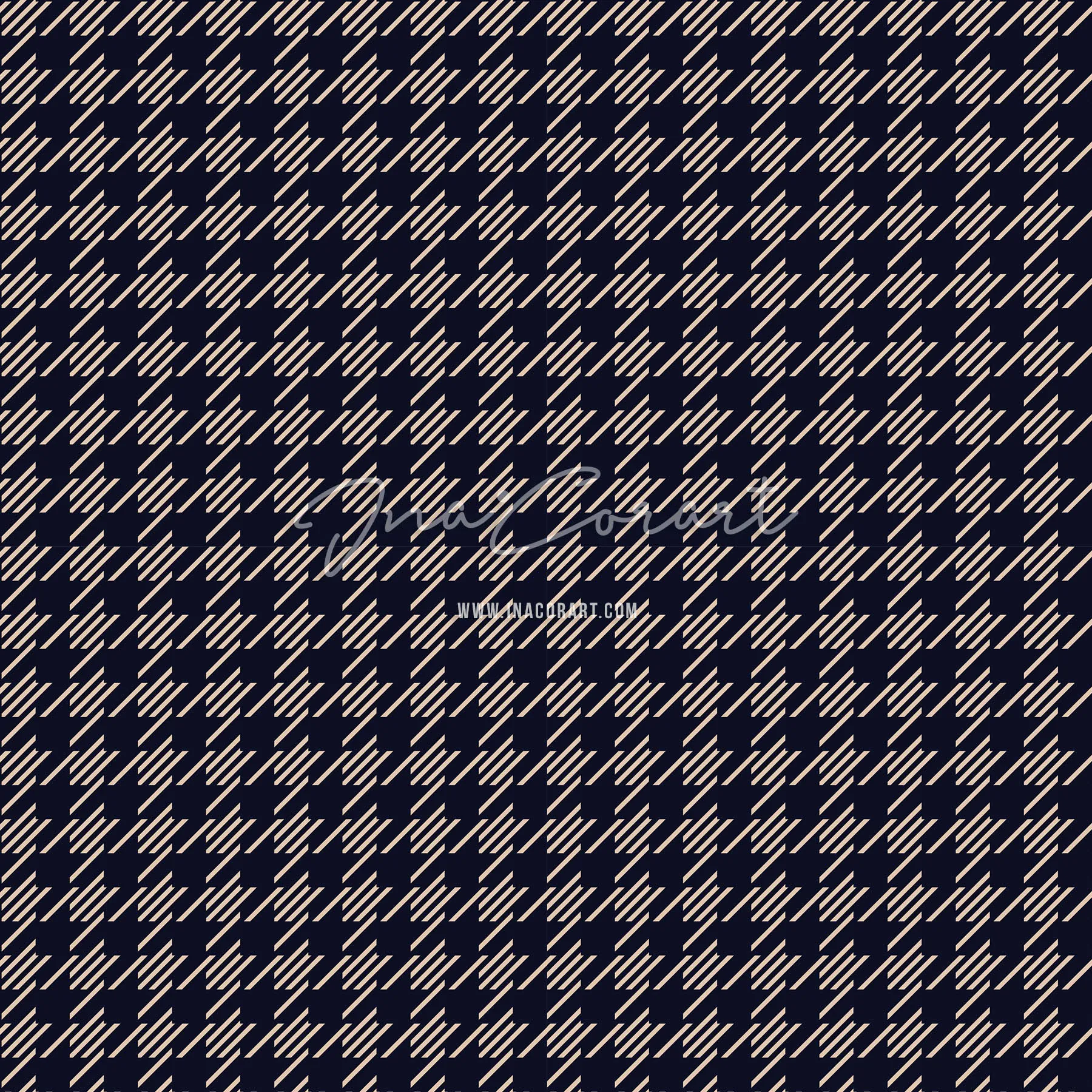 Navy and Beige Geometric Seamless Pattern preview 1
