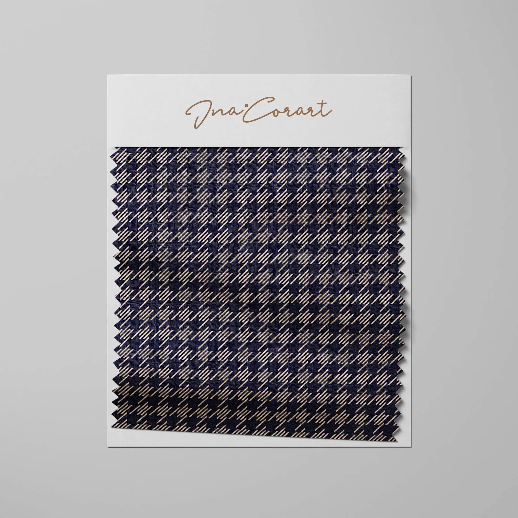 Navy and Beige Geometric Seamless Pattern preview 3