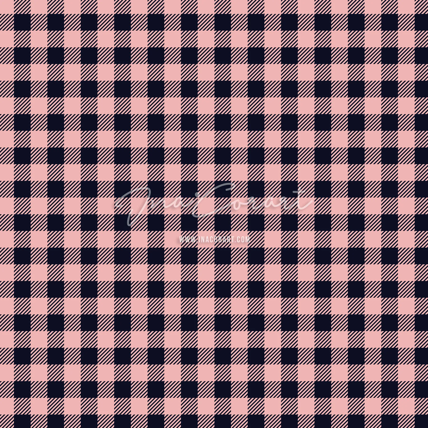 Chic Pink and Navy Checkered Seamless Pattern preview 1