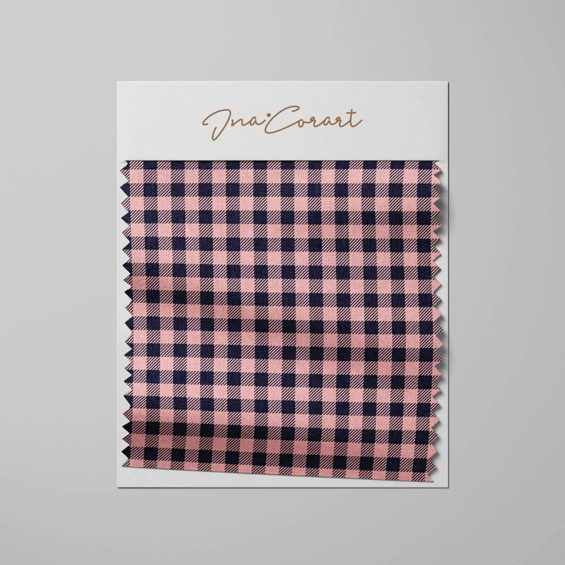 Chic Pink and Navy Checkered Seamless Pattern preview 3