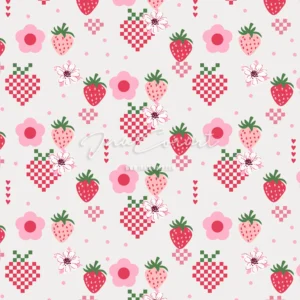 Strawberry Floral Seamless Pattern preview 1