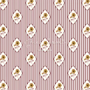 Elegant Floral Stripe Seamless Pattern preview 1