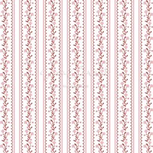 Floral Stripe Seamless Pattern preview 1