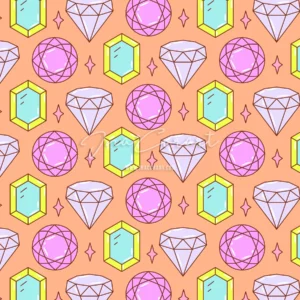 Colorful Gemstone Repeat Pattern preview 1