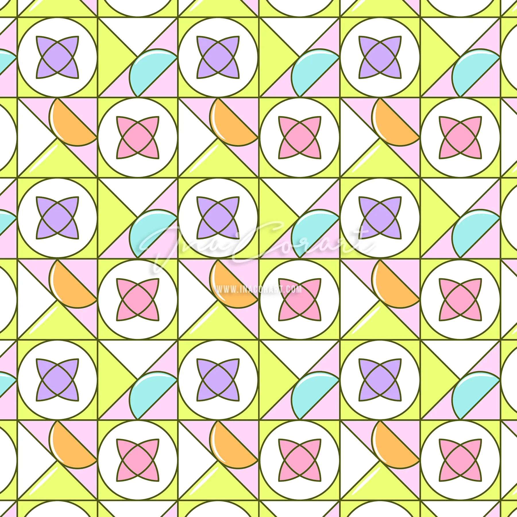 Colorful Geometric Seamless Pattern 2 preview 1