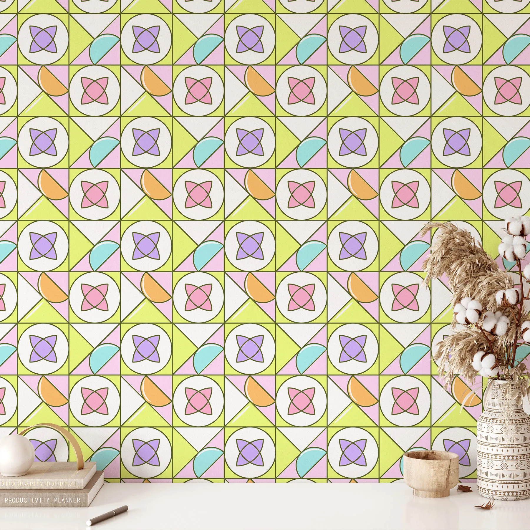 Colorful Geometric Seamless Pattern 2 preview 2