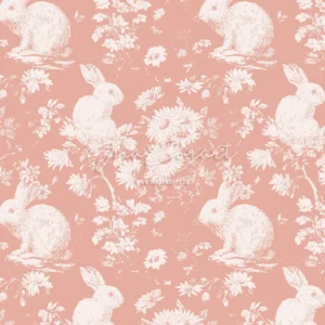 Bunny Floral Seamless Pattern preview 1