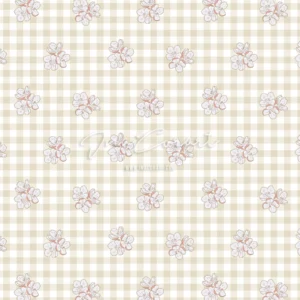 Floral Gingham Seamless Pattern preview 1