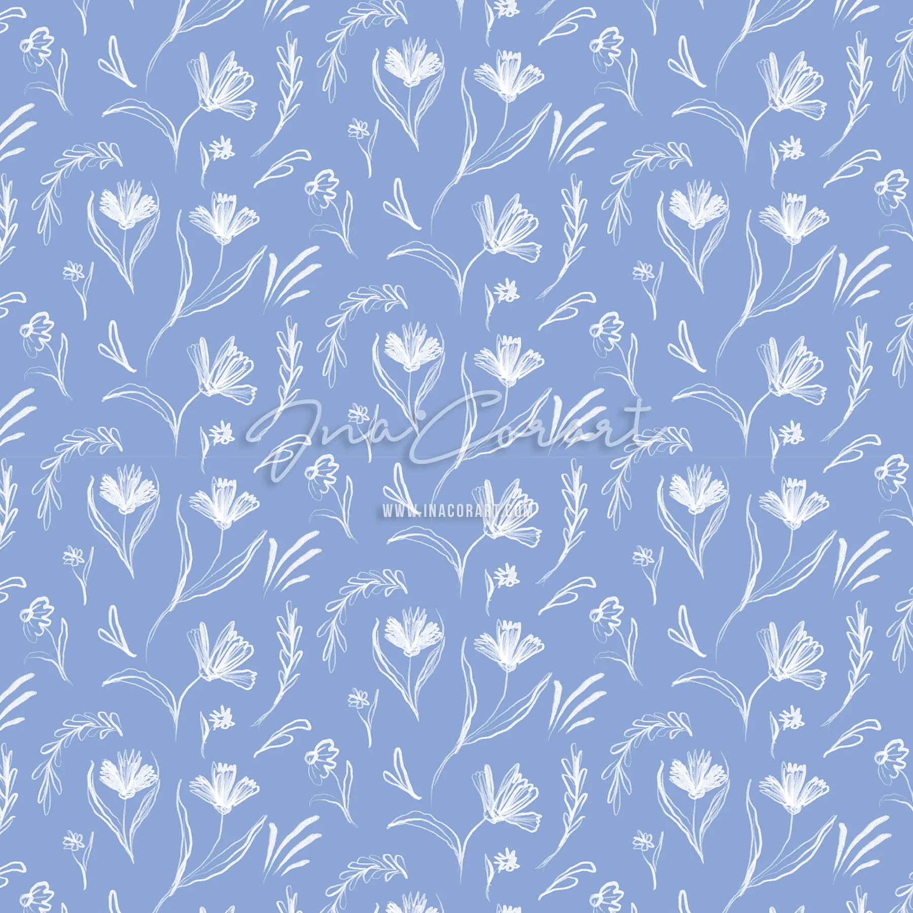 Delicate Floral Seamless Pattern 2 preview 1