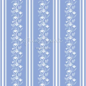 Blue Floral Seamless Pattern preview 1