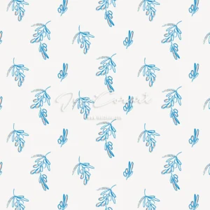 Blue Floral Seamless Pattern 2 preview 1
