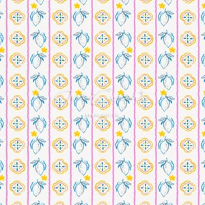 Colorful Lemon Floral Seamless Pattern preview 1