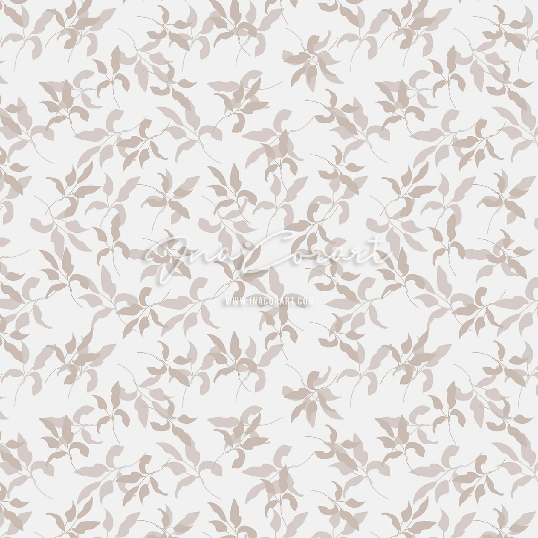 Elegant Leafy Seamless Pattern preview 1