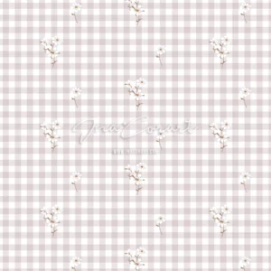 Floral Gingham Seamless Pattern preview 1