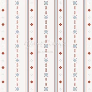 Floral Stripes Seamless Pattern preview 1