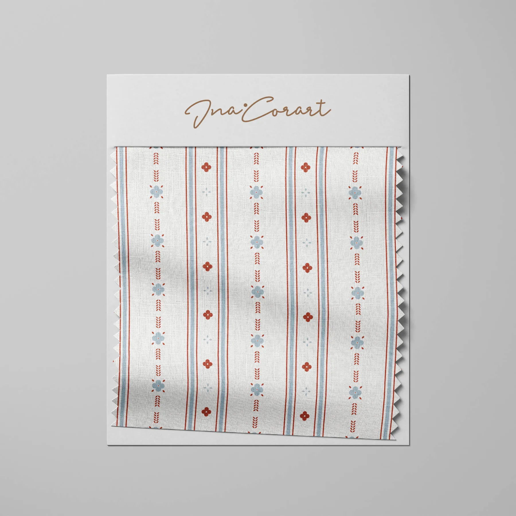 Floral Stripes Seamless Pattern preview 3